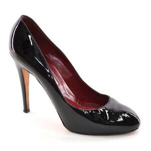 Brian Atwood Obsession Black Patent Stiletto Pumps 39